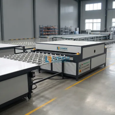 Eworld BX1600 Automatic Horizontal Insulating Glass Production Line PLC Control Glass Washing Laminating Engine Motor 10