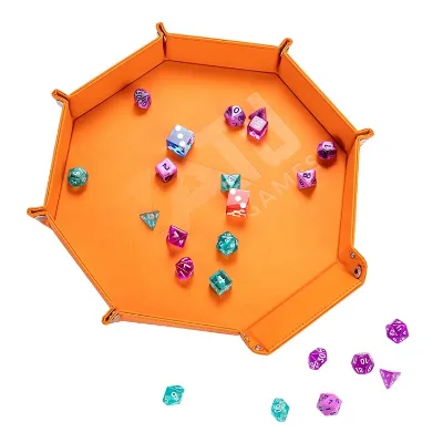 Popular Game Accessories DND Dice Case Leather Dice Tray for Dice Storage Organizer