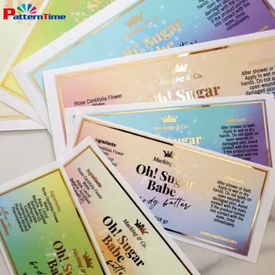 Self Adhesive Paper Stickers Custom Brand Logo Printed Gold Foil Labels For candy