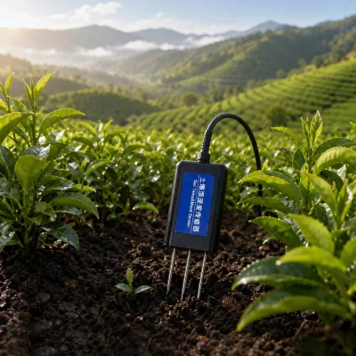 Soil Detecting Sensor Moisture Temperature RS485 Modbus 0-100% ±3% IP68 Waterproof Adjustable Depth Buried