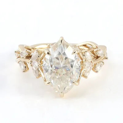 New Arrivals Bulk Stock Marquise Cut S925 Sterling Silver . Certificate 3 Carats Moissanite Diamond for China Woman Jewelry