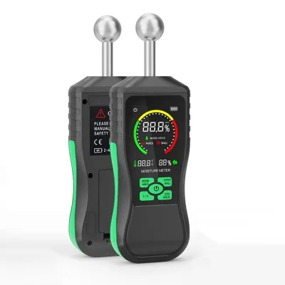 HY18C Digital Spherical Contact Wall Flooring Wood Moisture Meter Pinless Concert Detector 2% Accuracy Audible Alarm Industrial