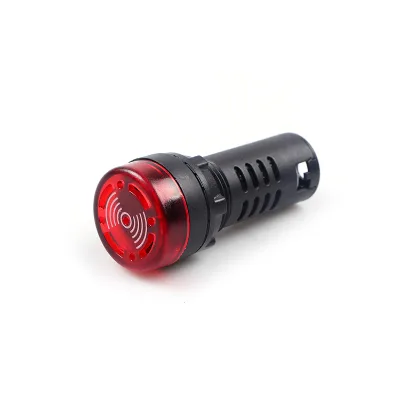 HUAWU Flashing Led Buzzer AD16-SM Flash Buzzer AC110-380V,red pilot Light with Buzzer