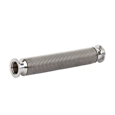 Vacuum Flexible Bellows Stainless Steel Corrugated Connector For Vacuum Pump Line Custom Size