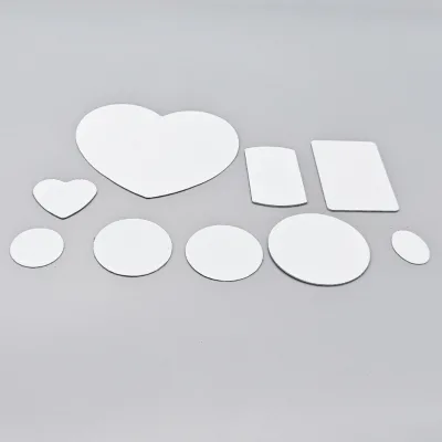 Wholesale Blank Sublimation Aluminum Sheet Disc Circle Heart Star Customize OEM Sign Metal Crafts Gift White Round Metal Sheet