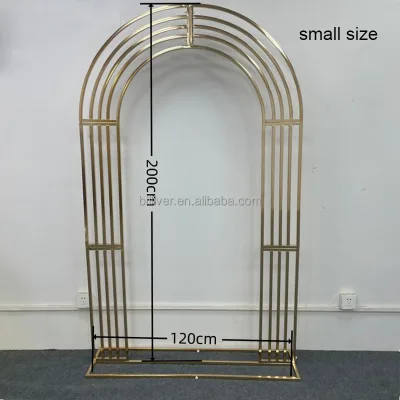Hot Selling Elegant Metal Gold Backdrop Arch Perfect Party Decoration for Weddings and Events Wedding Arch Set
