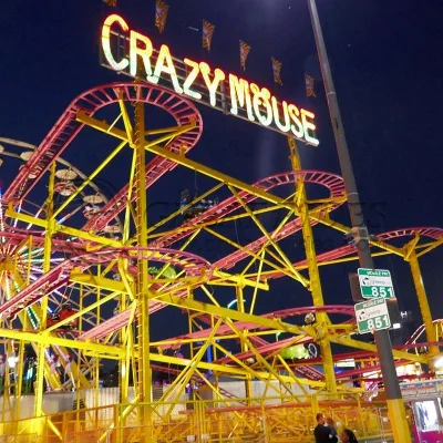 Crazy Mouse Roller coaster Amusement Ride with sharp Turns and Thrilling Drops for Sale