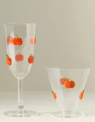 Halloween Icon Stemless Martini Glass Icon champagne Flute Glass for Home Use