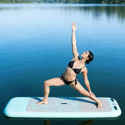 China Factory Direct Supply Inflatable Aqua Fitness Mat Durable Drop Stitch Water Floating Mat
