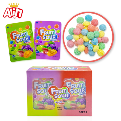Wholesale Imported Sweets Halal Sweets Four-color Fruit Acid Sugar