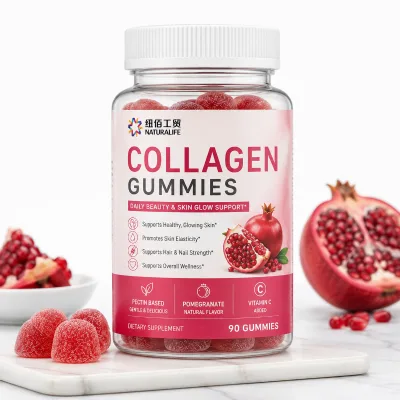 Best Selling Collagen Gummies 90 Count Pomegranate Flavor for Women Daily Beauty and Skin Glow Support