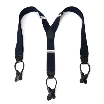 Professional Y Back Braces Suspenders Elastic Straps Strong Clips Business Formal