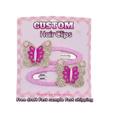 Wholesale Custom Logo Pearl Rhinestone Hair Clips Acrylic Flower Hair Clips for Women Girls Custom Size Color Design Available
