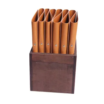 Customizable A5/A4 Restaurants Hotel Menu Folder 2 Rings Luxury Pu Leather Menu Cover