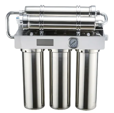 5-Stage 304 Stainless Steel Water Filter Purifier with Carbon Block Cartridges for Household