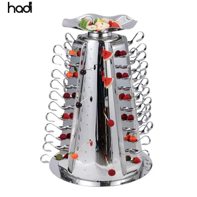 Stainless Steel Buffet Utensils Hotel & Restaurant Catering Food Display Stand Dessert Snack Stand Mirror for Cake Decorating