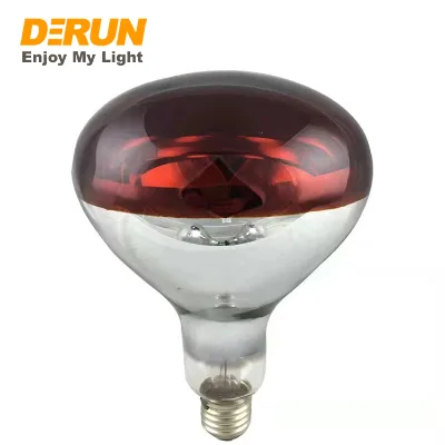 Manufacturer 125w 150w 175w 250w E27 Holder R125 Infrared Bulb Heating Bulb for Animal House