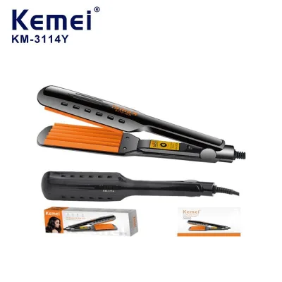 KEMEI Km-3114Y Multi Temperatures Quality Hair DIY Salon Equipment Straightener 2m Cable PTC Hair Curler Ironing Appliance Tool
