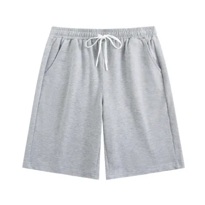 Premium Men Drawstring Mid Formal Hot Shorts Printed Thick Heavy Worsted 100% Cotton Fabric Woven Sweat Jogger Shorts