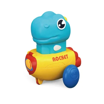 Hot Selling New Push Pull Back Car With Whistle Swing Small Dinosaur Car a Variety of Mixed Cartoon Children's Inertia Toy Car