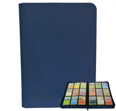 Premium Zipper 9-Pocket Trading Card Collectors Binder 360 Side Load Card Holder Card Organizer
