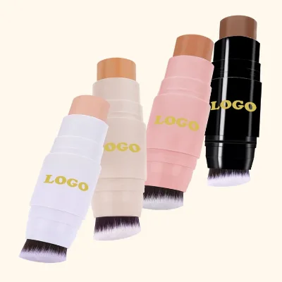 Wholesale Custom Logo Contour Private Label Vegan Foundation Stick with Brush High Quality Waterproof Mineral Vegan Ingredients