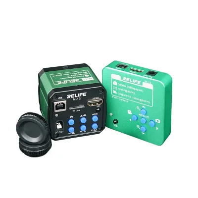 RELIFE M-12 M-13 Aluminum Alloy 38/48 Megapixel Three-lens Microscope Camera for Mobile Phone Detection PCB CPU Repair