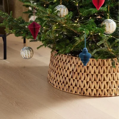 Wholesale Weave Water Hyacinth Christmas Tree Skirt Seagrass Tree Base Rattan Foldable Tree Stand Home Decor Xmas Gift
