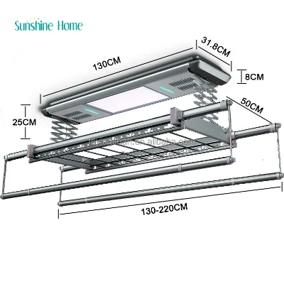 Aluminium Electric Heated Folding Clothes Dryer Functional Design Dryer Horse Rack Airer for Drying Laundry