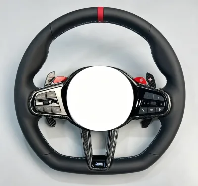 M Sport Modified Steering Wheel for bmw g Chassis G21 G28 G38 G42 Perforated Leather with Shift Paddles for Parts Wholesale