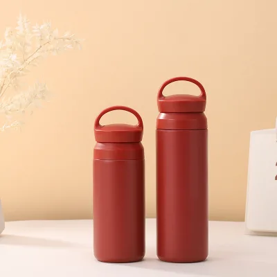 Custom Stainless Steel Thermos Keep Drinks Hot with Handle for Adults Vacuum Insulated Camping Travel Coffee BPA Free Leak-Proof