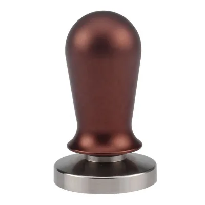 Customized Logo Coffee Tools Aluminum Handle Stainless Steel Flat Coffee Tamper