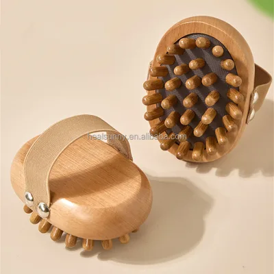 Custom Massage Wooden Hair Combs Meridian Massage Wood Comb Natural Sandalwood Wide Tooth Hair Comb Body Brush