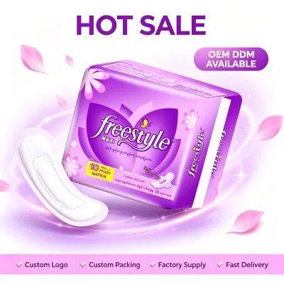 Wholesale Freestyle Series Menstrual Pads Super Absorbent Winged Sanitary Napkin OEM ODM Factory Supply