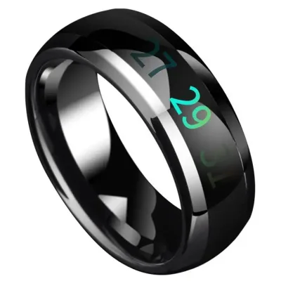 HOT Sale New Stainless Steel Smart Ring Temperature Ring Temperature Intelligent Temperature Sensing Titanium Steel Couples Ring