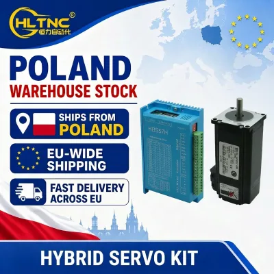 Poland Stock 57 NEMA23 Closed Loop Stepper Motor Kit HBS57H Hybrid Servo Driver Cable Set for CNC Router