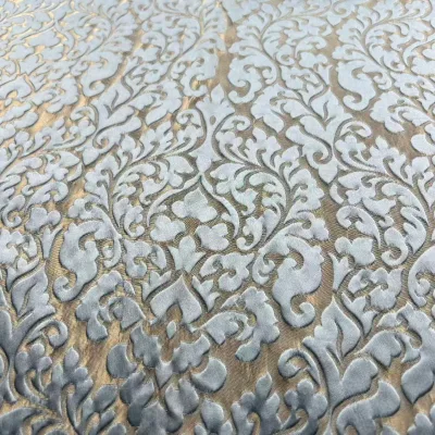 Luxury European Baroque Damask Jacquard Velvet Woven Fabric 340GSM Dyed Pattern Heavyweight Upholstery Material Sofa Curtain