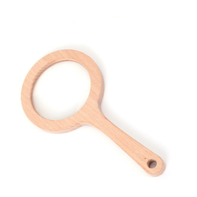 Handheld Magnifier Factory Custom Natural Wooden Magnifying Glass for Education  Promotional Gift