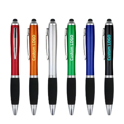 Custom Logo Bulk Wholesale Durable Plastic Ballpoint Pen 1.0mm Writing Width Refillable Ink for Business Advertising