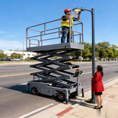 R Elevated Mobile Work Platform Easily Move Vertical Platform Lift