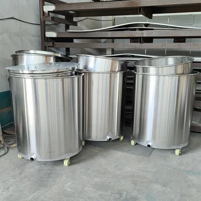 Stainless Steel Dispenser Tank with Handle Casters 100kg Capacity 1 Year Warranty Small Mixing Vessel for Laboratory Reagent Dye
