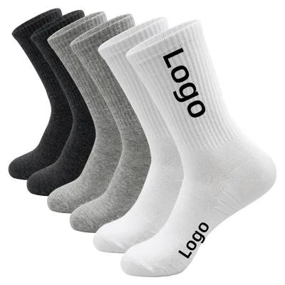 High Quality Custom Sports Design Crew Knitted Breathable Sustainable Spandex/Nylon/Cotton Wome American Cut Sports Socks Daily