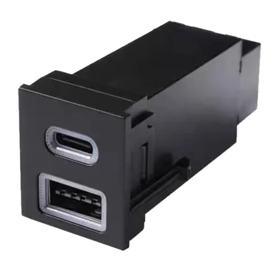 DC 12V USB C PD QC3.0 Car Charger with LED Light for Corolla