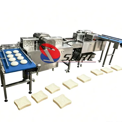 High Capacity Industrial Toast Crust Cutting Machine for Commercial Bakery Operations