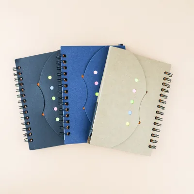 GemFully Chinese E Commerce Sites Mini Spiral Notebook High Quality Paper Notebook with Pen and Sticky Notes