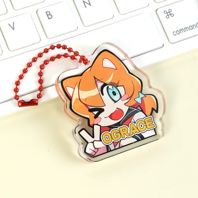 Custom Thick Acrylic Double Sided UV Printing Anime Cartoon High Quality Keychain