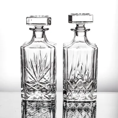 Cheap Carved square Fashion Whiskey Decanters for Sale