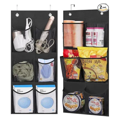 Narrow Over the Door Wall Shoe Organizer Small Hanging Shoe Rack for Closet with Clear Mesh Pocket for Bathroom Pantry Camping