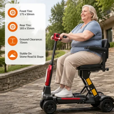 Dragon OEM ODM Handicapped Lightweight Auto Foldable and Portable Electric Mobility Scooter