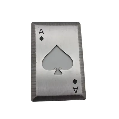 Ace of Spades Poker Shaped Stainless Steel Bottle Opener Portable Wallet Sized Drink Cap Opener
